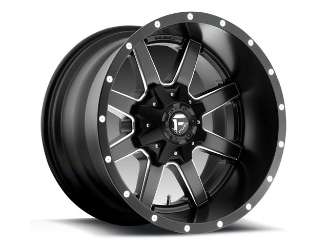 Fuel Wheels Maverick Matte Black Milled 6-Lug Wheel; 22x12; -44mm Offset (14-18 Silverado 1500)