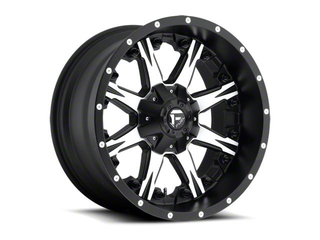 Fuel Wheels NUTZ Matte Black Machined 6-Lug Wheel; 22x12; -44mm Offset (14-18 Sierra 1500)