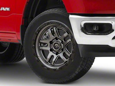 Fuel Wheels Ammo Matte Gunmetal with Black Bead Ring 6-Lug Wheel; 20x10; -18mm Offset (19-25 RAM 1500)