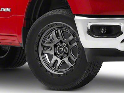 Fuel Wheels Ammo Matte Gunmetal with Black Bead Ring 6-Lug Wheel; 20x9; 1mm Offset (19-25 RAM 1500)