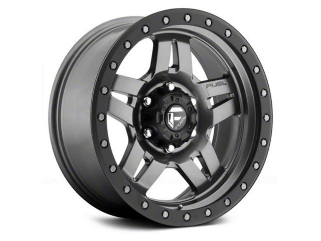 Fuel Wheels Anza Matte Gunmetal with Black Bead Ring 6-Lug Wheel; 18x9; 19mm Offset (19-24 RAM 1500)