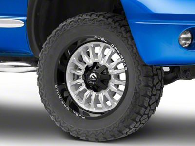 Fuel Wheels Arc Silver Brushed Face with Milled Black Lip 8-Lug Wheel; 20x10; -18mm Offset (06-08 RAM 1500 Mega Cab)