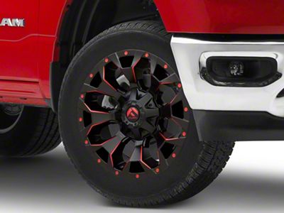 Fuel Wheels Assault Matte Black Red Milled 6-Lug Wheel; 20x9; 1mm Offset (19-25 RAM 1500)
