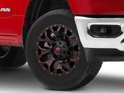 Fuel Wheels Assault Matte Black Red Milled 6-Lug Wheel; 18x9; 19mm Offset (19-25 RAM 1500)