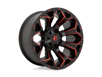 Fuel Wheels Assault Matte Black Red Milled 6-Lug Wheel; 20x10; -22mm Offset (19-25 RAM 1500)