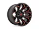Fuel Wheels Assault Matte Black Red Milled 6-Lug Wheel; 22x12; -46mm Offset (19-24 RAM 1500)