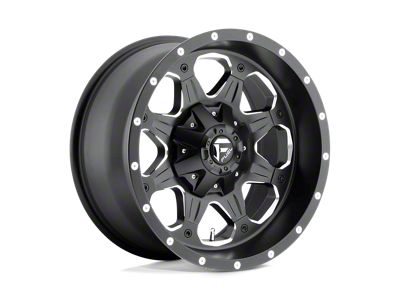 Fuel Wheels Boost Matte Black Milled 8-Lug Wheel; 17x9; -12mm Offset (06-08 RAM 1500 Mega Cab)