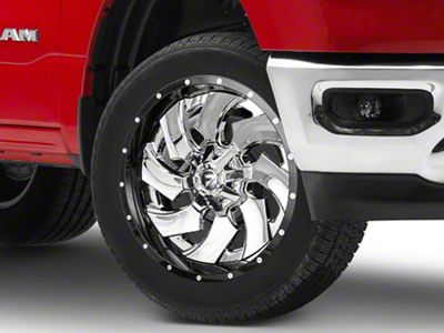 Fuel Wheels Cleaver Chrome with Gloss Black 6-Lug Wheel; 22x10; -13mm Offset (19-25 RAM 1500)