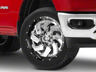 Fuel Wheels Cleaver Chrome with Gloss Black 6-Lug Wheel; 22x10; -13mm Offset (19-24 RAM 1500)