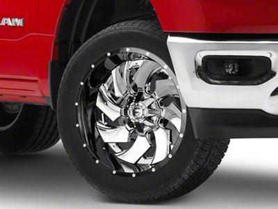 Fuel Wheels Cleaver Chrome with Gloss Black 6-Lug Wheel; 22x12; -44mm Offset (19-25 RAM 1500)
