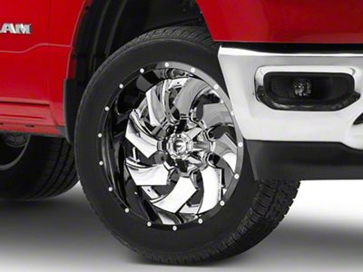 Fuel Wheels Cleaver Chrome with Gloss Black 6-Lug Wheel; 22x12; -44mm Offset (19-24 RAM 1500)