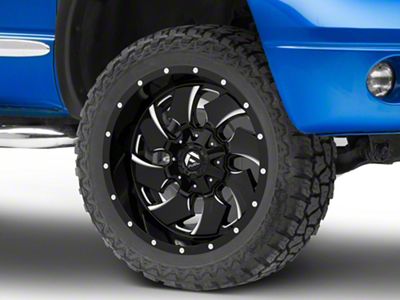 Fuel Wheels Cleaver Gloss Black Milled 5-Lug Wheel; 22x10; -18mm Offset (02-08 RAM 1500, Excluding Mega Cab)