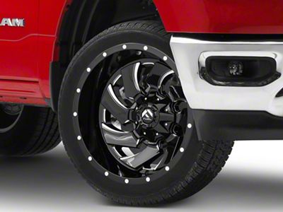 Fuel Wheels Cleaver Gloss Black Milled 6-Lug Wheel; 22x10; -18mm Offset (19-24 RAM 1500)