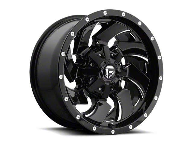 Fuel Wheels Cleaver Gloss Black Milled 5-Lug Wheel; 22x12; -44mm Offset (02-08 RAM 1500, Excluding Mega Cab)