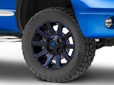 Fuel Wheels Contra Gloss Black with Blue Tint Clear 8-Lug Wheel; 20x9; 20mm Offset (06-08 RAM 1500 Mega Cab)
