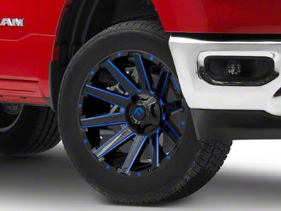Fuel Wheels Contra Gloss Black with Blue Tinted Clear 6-Lug Wheel; 20x10; -19mm Offset (19-25 RAM 1500)