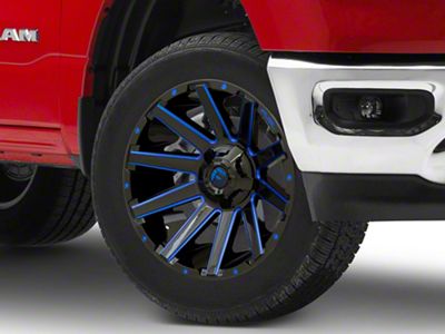 Fuel Wheels Contra Gloss Black with Blue Tinted Clear 6-Lug Wheel; 20x9; 2mm Offset (19-25 RAM 1500)