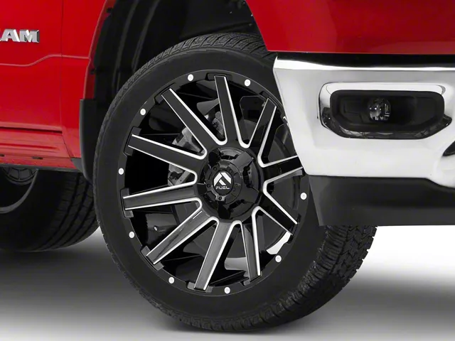 Fuel Wheels Contra Gloss Black Milled 6-Lug Wheel; 22x10; -19mm Offset (19-24 RAM 1500)