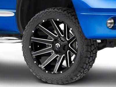 Fuel Wheels Contra Gloss Black Milled 5-Lug Wheel; 26x12; -44mm Offset (02-08 RAM 1500, Excluding Mega Cab)