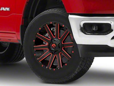 Fuel Wheels Contra Gloss Black with Red Tinted Clear 6-Lug Wheel; 18x9; -12mm Offset (19-25 RAM 1500)