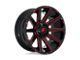 Fuel Wheels Contra Gloss Black with Red Tinted Clear 5-Lug Wheel; 24x12; -44mm Offset (02-08 RAM 1500, Excluding Mega Cab)