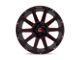 Fuel Wheels Contra Gloss Black with Red Tinted Clear 5-Lug Wheel; 24x12; -44mm Offset (02-08 RAM 1500, Excluding Mega Cab)