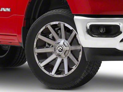 Fuel Wheels Contra Platinum Brushed Gunmetal with Tinted Clear 6-Lug Wheel; 20x10; -19mm Offset (19-25 RAM 1500)