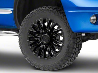 Fuel Wheels Flame Blackout 8-Lug Wheel; 20x9; 1mm Offset (06-08 RAM 1500 Mega Cab)