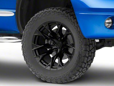 Fuel Wheels Flame Blackout 5-Lug Wheel; 20x9; 1mm Offset (02-08 RAM 1500, Excluding Mega Cab)