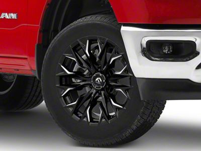 Fuel Wheels Flame Gloss Black Milled 6-Lug Wheel; 20x10; -18mm Offset (19-24 RAM 1500)