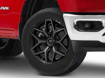 Fuel Wheels Flux Gloss Black Brushed with Gray Tint 6-Lug Wheel; 20x10; -18mm Offset (19-25 RAM 1500)