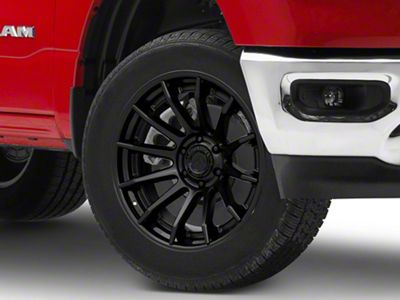 Fuel Wheels Fusion Forged Burn Matte Black with Gloss Black Lip 6-Lug Wheel; 20x10; -18mm Offset (19-24 RAM 1500)