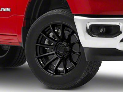 Fuel Wheels Fusion Forged Burn Matte Black with Gloss Black Lip 6-Lug Wheel; 24x12; -44mm Offset (19-24 RAM 1500)