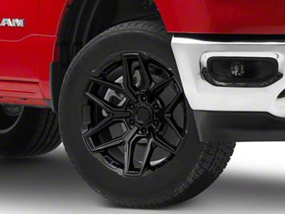 Fuel Wheels Fusion Forged Flux Gloss Black 6-Lug Wheel; 20x9; 1mm Offset (19-25 RAM 1500)