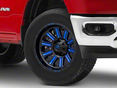Fuel Wheels Hardline Gloss Black with Blue Tinted Clear 6-Lug Wheel; 18x9; 2mm Offset (19-25 RAM 1500)