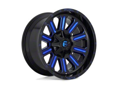 Fuel Wheels Hardline Gloss Black with Blue Tinted Clear 6-Lug Wheel; 18x9; -12mm Offset (19-24 RAM 1500)
