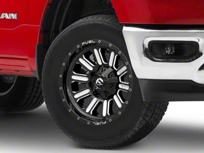 Fuel Wheels Hardline Gloss Black Milled 6-Lug Wheel; 18x9; 2mm Offset (19-25 RAM 1500)