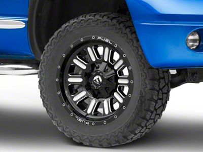 Fuel Wheels Hardline Gloss Black Milled 5-Lug Wheel; 20x9; 20mm Offset (02-08 RAM 1500, Excluding Mega Cab)