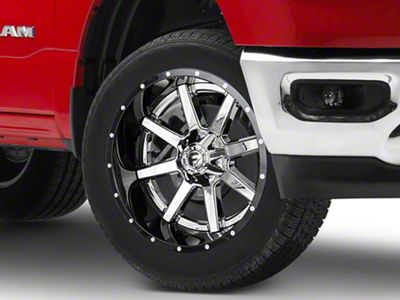 Fuel Wheels Maverick Chrome with Gloss Black Lip 6-Lug Wheel; 22x12; -44mm Offset (19-25 RAM 1500)