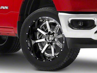 Fuel Wheels Maverick Chrome with Gloss Black Lip 6-Lug Wheel; 22x14; -70mm Offset (19-24 RAM 1500)