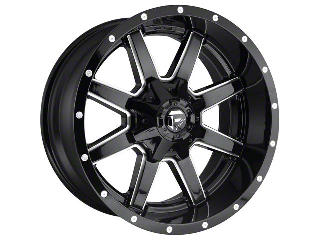 Fuel Wheels Maverick Gloss Black Milled 8-Lug Wheel; 20x9; 1mm Offset (06-08 RAM 1500 Mega Cab)