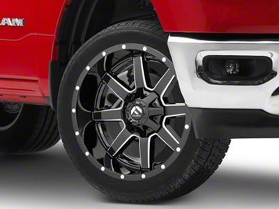 Fuel Wheels Maverick Gloss Black Milled 6-Lug Wheel; 22x10; 10mm Offset (19-25 RAM 1500)