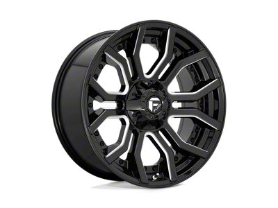 Fuel Wheels Rage Gloss Black Milled 5-Lug Wheel; 24x12; -44mm Offset (02-08 RAM 1500, Excluding Mega Cab)