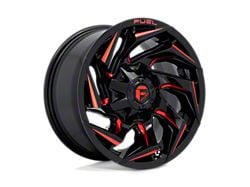 Fuel Wheels Reaction Gloss Black Milled with Red Tint 6-Lug Wheel; 18x9; -12mm Offset (19-25 RAM 1500)