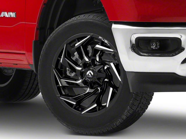 Fuel Wheels Reaction Gloss Black Milled 6-Lug Wheel; 20x10; -18mm Offset (19-24 RAM 1500)