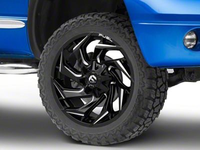 Fuel Wheels Reaction Gloss Black Milled 8-Lug Wheel; 22x10; -18mm Offset (06-08 RAM 1500 Mega Cab)