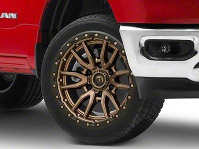 Fuel Wheels Rebel Matte Bronze with Black Bead Ring 6-Lug Wheel; 22x10; -13mm Offset (19-24 RAM 1500)