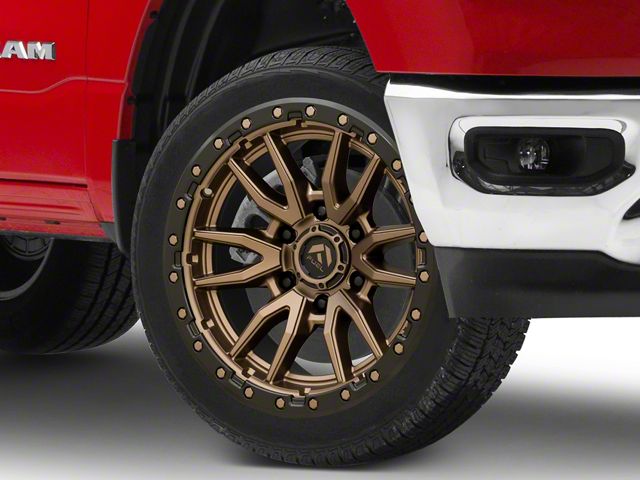 Fuel Wheels Rebel Matte Bronze with Black Bead Ring 6-Lug Wheel; 22x9; 20mm Offset (19-24 RAM 1500)