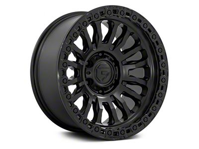 Fuel Wheels Rincon Matte Black with Gloss Black Lip 5-Lug Wheel; 17x9; 1mm Offset (09-18 RAM 1500)