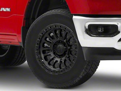 Fuel Wheels Rincon Matte Black with Gloss Black Lip 6-Lug Wheel; 18x9; 1mm Offset (19-25 RAM 1500)
